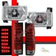 Headlights & LED Tail lights For 88-89 Nissan D21 Hardbody Pickup RH & LH