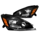 For 04-05 Toyota Sienna CE LE XLE Van Replacement Headlights Headlamp Lamp Black