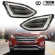 Front LED DRL Fog Lights Lamps Assy For Ford Edge 2015-2016-2018 Right&Left Side