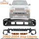 New Front Bumper Cover Absorber Parking Light Kit For 2002-2004 Jeep Liberty