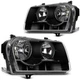 For 2005-2010 Chrysler 300 2.7L 3.5L Headlights Assembly Black Housing Set