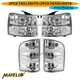 4PCS Set Clear Taillights+Headlights For 07-14 Chevy Silverado 1500 2500HD 07-13 4PCS Set Clear Taillights+Headlights For 07-14 Chevy Silverado 1500 2500HD 07-13