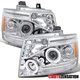 Fits 2007-2014 Chevy Tahoe Suburban Avalanche LED Halo Projector Headlights Lamp