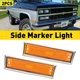 Amber Lens Front Side Marker Lights For 1981-1986 Chevrolet&GMC Suburban C K R V
