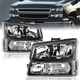 Fits 2003-2007 Chevy Silverado Avalanche 1500 2500 w/Clear Headlights Assembly
