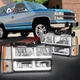 F-Style LED DRL Chrome Housing Headlight+Bumper Lamps for GMC C/K 1994-2000