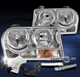 FOR 2005-2010 CHRYSLER 300 REPLACEMENT CHROME HEADLIGHTS W/LED DRL+6000K HID KIT