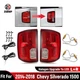 Halogen Upgrade To LED Tail Lights For 2014-2018 Chevy Silverado 1500 Red Pair