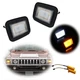 2X Clear Lens SWITCHBACK LED Front Bumper Turn Signal Lights For 03-09 Hummer H2