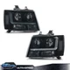 Fit For 2007-2014 Chevy Tahoe Suburban LED DRL Headlights Black/Smoke