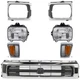 Halogen Headlight Lamp For 1992-1995 Toyota Pickup Driver and Passenger