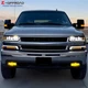 Fits 99-02 Chevy Silverado/00-06 Suburban Tahoe LED BAR DRL Headlights Assembly