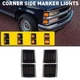 Full LED 4PC Smoked Corner Side Marker Lights For 94-98 Chevy C/K 1500 2500 3500