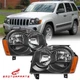 Pair Black Headlights For 2005-2007 Jeep Grand Cherokee Sport Utility