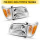 Dot/SAE Fits for 2001-2004 Toyota Tacoma Chrom Headlights Assembly Clear Lens
