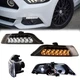 For 2015-2017 Ford Mustang LED Turn Signal Lights Sequential Signal w/LED DRL 