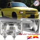 For Chevy S10 Blazer 1995-1997 Pair 4x6" Inch GLASS LED Headlights Hi-Lo Beam