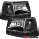 4PC Fit 1998 1999 2000 Ford Ranger Black Headlights+Corner Signal Parking Lamps