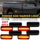 8X Smoked LED Fender Bed Side Marker Light Amber Red For Dodge RAM 2500 3500HD K