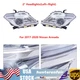 Pair Halogen LED DRL Headlights Headlamps Fits for 2017 18 19 2020 Nissan Armada