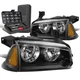 For 2006-2010 Dodge Charger Black/Amber Signal Turn Signal Headlights+Tool Box