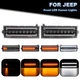 2PCS For 84-96 Jeep Cherokee & 86-92 Comanche Switchback LED DRL Signal Lights 