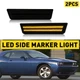 2x Smoked Lens Front Bumper LED Side Marker Light For 2008-2014 Dodge Challenger