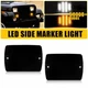 2X Front LED Turn Signal Parking Marker Lights Smoke For 1987-1995 Jeep Wrangler