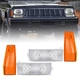4PCS Clear Turn Signal & Amber Corner Side Marker Lights For Jeep Cherokee 91-96