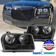 For 2005-2010 Chrysler 300 Replacement Black Headlights Halogen Lamp L+R 05-10