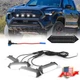 4PCS Smoked White Full LED Front Grille Lighting Kit For 24-up Toyota Tacoma TRD