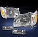 FOR 2001-2004 TOYOTA TACOMA AMBER/CHROME HEADLIGHTS LAMPS W/BUMPER+CORNER SIGNAL FOR 2001-2004 TOYOTA TACOMA AMBER/CHROME HEADLIGHTS LAMPS W/BUMPER+CORNER SIGNAL