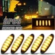 5pcs LED Cab Raised Roof Amber Side Marker Signal Lights For Freightliner 108SD