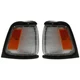 Corner Light Set Fits 1989-1991 Toyota Pickup with black trim Left & Right Side