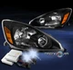 For 2004-2005 Toyota Sienna Mini Van Replacement Headlights Lamps Black w/8K HID