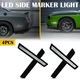 Front Rear Bumper Side Marker Lights For 2015-2022 Dodge Challenger Smoked EOA