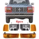For 1989-1994 Ford Ranger Headlights Assembly + Corner & Signal Lights Set of 6