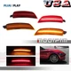 4X Front Amber & Rear Red Side Marker LED Lights Fits 2016-2023 Mazda Miata MX-5