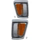 Driver & Passenger Parking Light Assemblies For 1992-95 Toyota Pickup Chrome