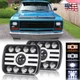 Pair 5x7" 7x6 Inch LED Headlights For Dodge Ramcharger 1981-1993 W100 W150 W250
