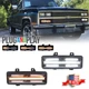 2X Chrome Switchback LED DRL Signal Lights For Chevy GMC Van Jimmy Pickup Truck