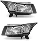 Black Housing Replacement Headlights Assembly For 2011-2015 Chevy Cruze