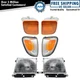 Front 6pc Lighting Kit Headlights Corner & Parking Lights for Toyota Tacoma New