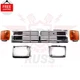 New Front Grille + Headlight Door + Corner Light 5PC For 1987-1988 Toyota Pickup