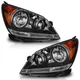Headlights For 2005-2007 Honda Odyssey Black Headlamps Assembly Left+Right Pair