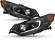 For 2009-2014 Acura TSX LED Tube Black Projector Headlights Headlamps Pair