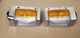 1990-1997 Nissan Pickup Truck park light lamp chrome trim SET oem 91 92 93 94 95