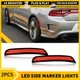 For 2015-2021 Dodge Charger SMOKED RED Side Marker Bumper Parking Lights SET