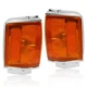 Chrome/Yellow Corner Lights W/Bulbs Left & Right For Toyota 4Runner Pickup 84-86