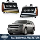 Projector LED Headlights For 2007-2014 Chevy Tahoe/ Avalanche/Suburban 1500 2500